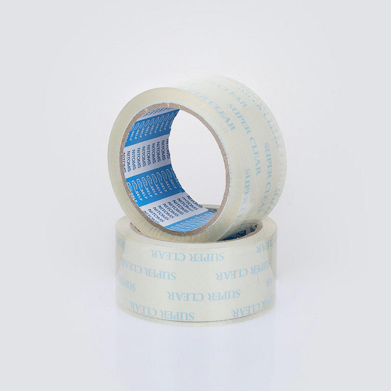 Cinta de sellado de Bopp súper impermeable, rollo de cinta adhesiva de embalaje de marca, cinta adhesiva de embalaje transparente