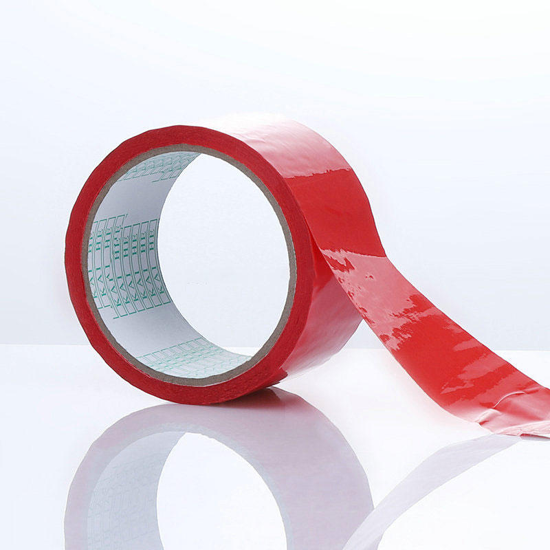 Cinta de sellado de cartón de colores rojo y negro BOPP cinta de embalaje de envío industrial resistente y resistente para almacenamiento de oficina en movimiento