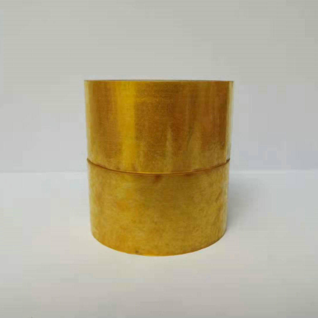 Cinta de embalaje de caja adhesiva muy pegajosa dorada transparente y marrón envío cinta de cartón de opp en movimiento