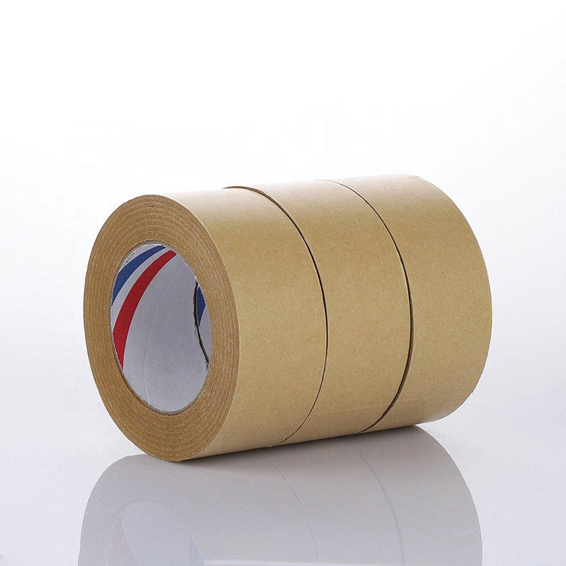 Cinta de embalaje de papel kraft a prueba de manipulaciones reforzada con fibra de logotipo personalizado