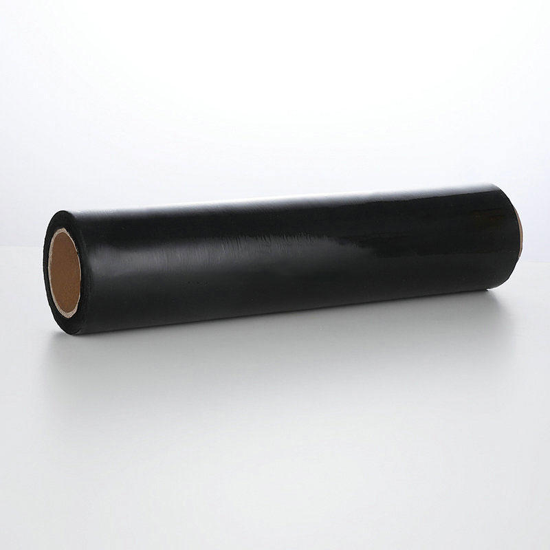 Rollo de film estirable negro transparente LLDPE film estirable retráctil para paletas